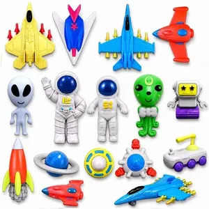 Brinquedos do Espaço Naves com Astronautas Foguetes ETs Alien Itens Lunares 20 Peças