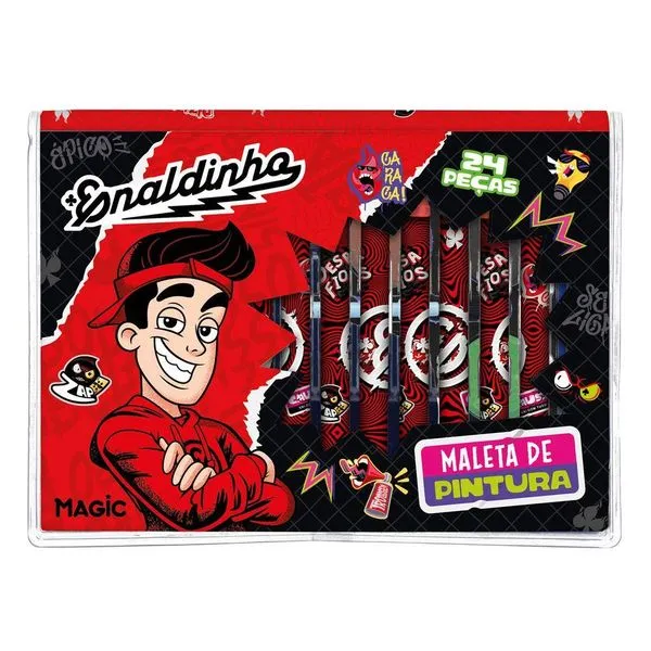 Enaldinho Maleta Kit de Pintura 24 Peças - Ciranda Cultural