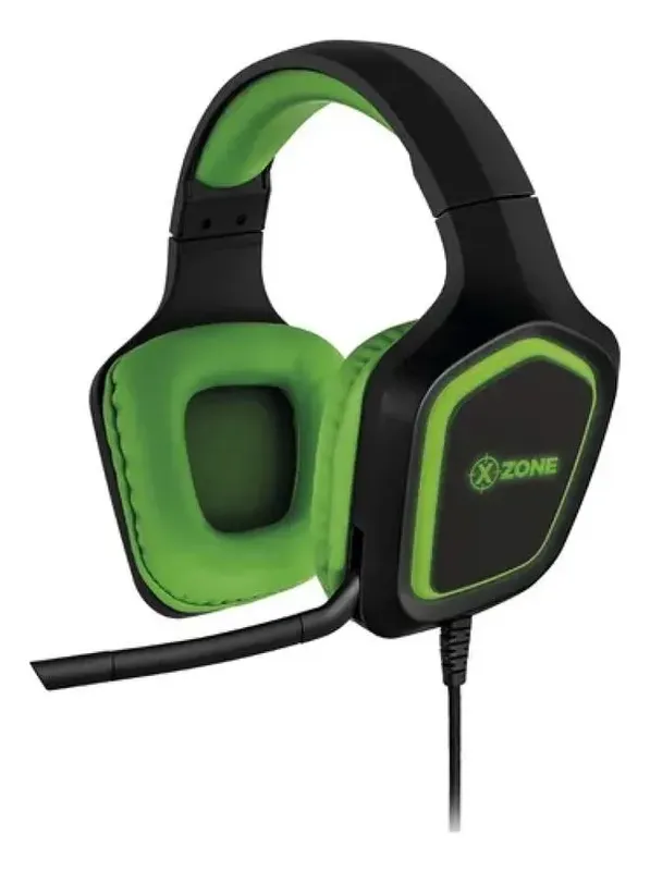 Fone de Ouvido Headset Gamer X Zone Ghs-02 Rgb Led Cor Preto Verde