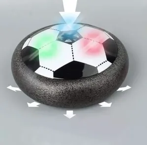 Brinquedo Bola Futebol Grande Eletric Air Hoverball Flutuante Luz e Movimento Deslizante 15cm