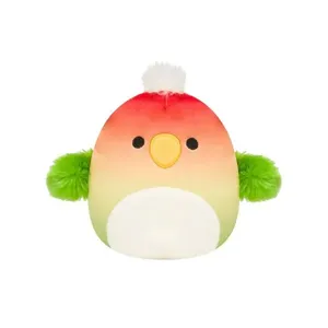 Pelúcia Squishmallows Sunny Elliene 2860 Pássaro Tropical Colorido e Antialérgico 19cm