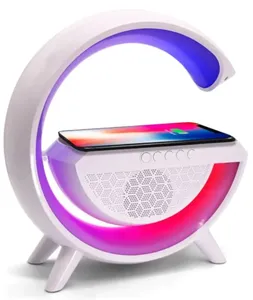 Caixa de Som Rgb Usb G Speaker Luminaria Sem Relógio