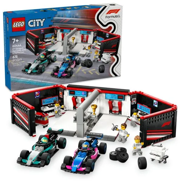 LEGO - City Formula 1 - Garagem de F1 e Carros da Mercedes-AMG e Alpine - 60444