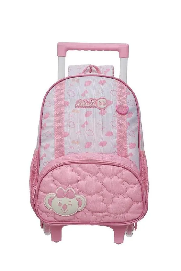 Mochila de Rodinhas Lilica Ripilica Com Alça Glow Rosa Único