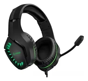 Fone de Ouvido Gamer Headset Led X Zone Ghs-03 Rgb Cor Preto Verde