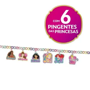 Kit Pulseira - Correntes Com Pingente - Princesas - Disney - Toyng