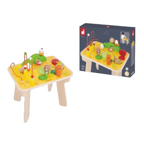 Mesa De Atividades - Fazendinha - De Madeira - Janod
