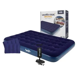 Colchão Casal Inflável + Bomba de Ar + 2 Travesseiros VG Plus