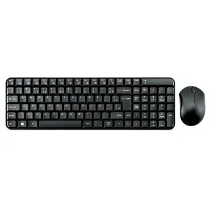 Kit Teclado e Mouse Sem Fio Compacto Multimídia Conexão USB 1000dpi Teclas Compactas Preto Multi - TC183OUT [Reembalado] TC183OUT