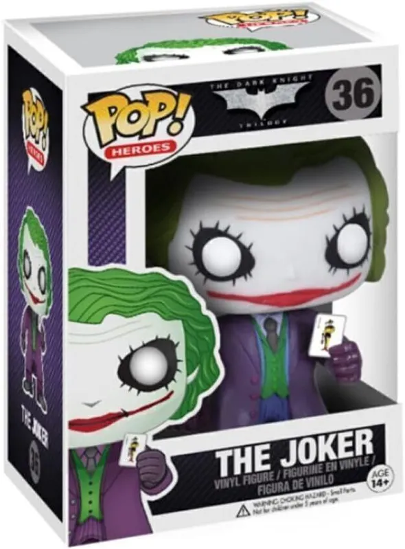 Figura Funko Pop! DC Comics - The Joker (O Coringa de Heath Ledger) - Triologia o Senhor das Trevas (The Dark Knight) No