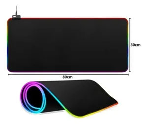 Mouse Pad Gamer Usb 80x30cm Led Efeitos Rgb