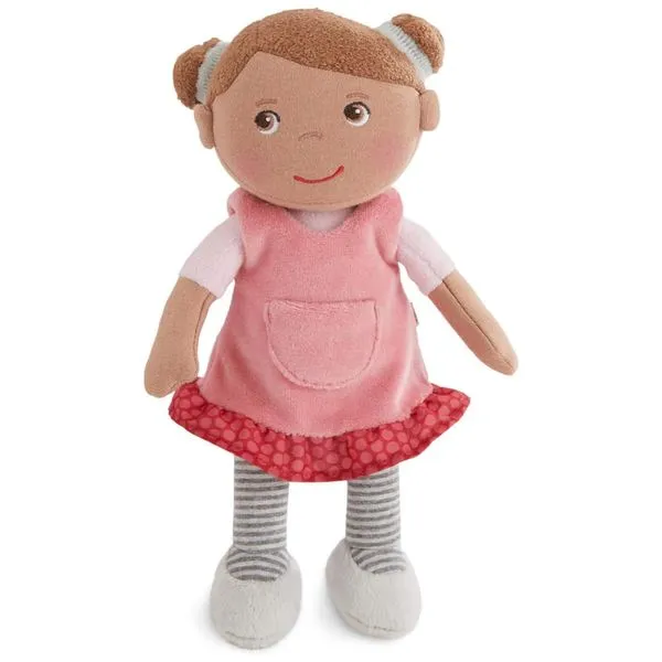 Boneca de Pano HABA Snug Up Camilla 25cm, Lavável na Máquina - Ideal para Abraçar como Primeira Boneca Macia para Bebê e Criança a Partir de 6 Meses