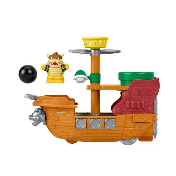 Playset - Little People - Super Mario - Navio De Batalha Do Bowser - Fisher-Price