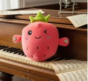 Pelúcia Metrônomo Interativa Frutas Música Por Indução VERMELHO