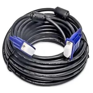 Cabo Para Monitor e Projetor VGA DB15 Com Filtro 5 Metros Preto