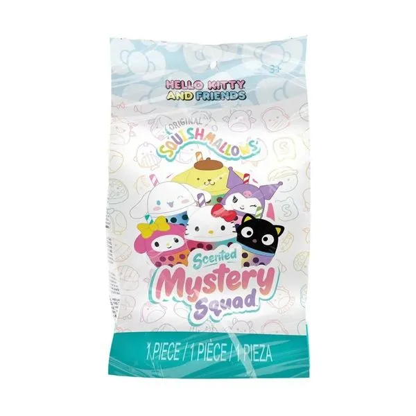 Pelúcia Squishmallows Mystery Squad Hello Kitty and Friends Surpresa Colecionável