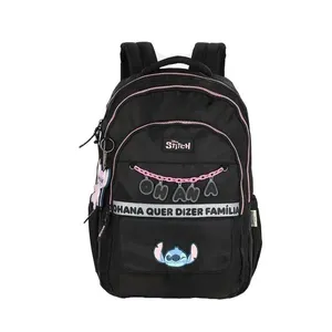 Mochila de Costas Luxcel Stitch Corrente Preto Único