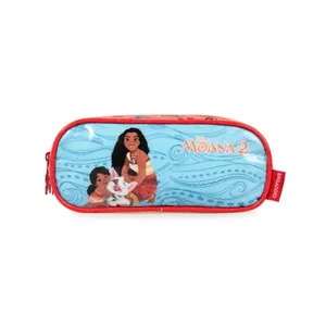Estojo Escolar Feminino Disney Moana Rosa 3 Compartimentos U / Rosa