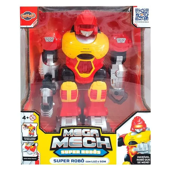 Figura de Ação - Robô com Luz e Som - Mega Mech - Toyng