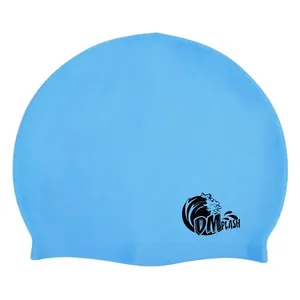 Touca para Natação de Silicone Infantil DM Splash Azul Claro