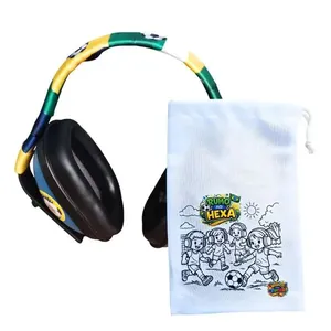 Abafador verde amarelo azul e branco para Autistas Torcedor Copa 12 DB