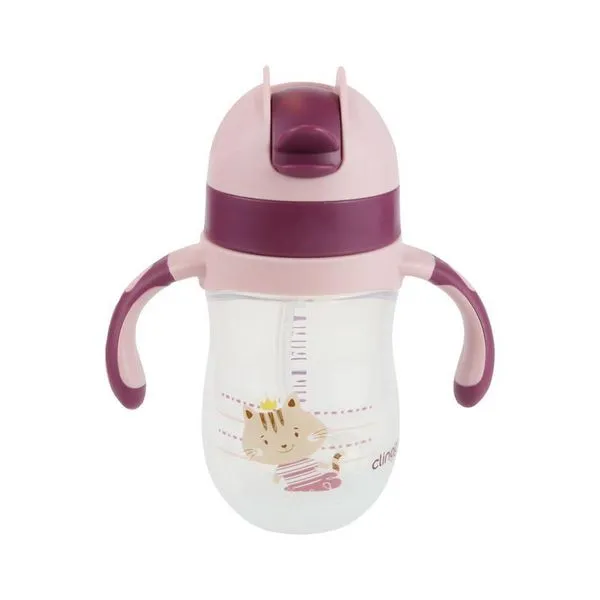 Copo Com Canudo De Silicone - Milky - Lilás - Clingo