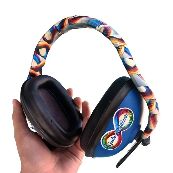 Abafador de Barulho Arco Blue Para Autistas Meninos Proteção 11Db