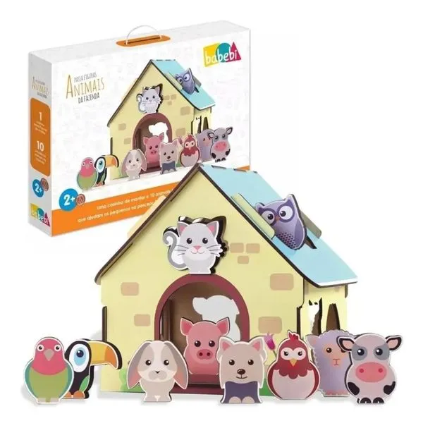 Brinquedo Passa Figuras Animais Da Fazendinha Babebi - 6023