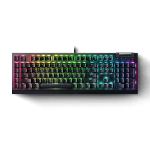 Teclado Mecânico Gamer Razer Blackwidow V4 X, Chroma RGB, Switch Green, Preto Único / Preto