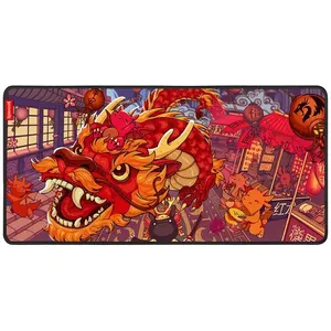 Mousepad Gamer Redragon Flick XL Special Edition, Festival do Dragão, 900x400mm, Vermelho Único / Vermelho