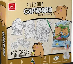 SUPERKIT PINTURA CAPIVARA COZY & COMFY - BRINCADEIRA DE CRIANÇA
