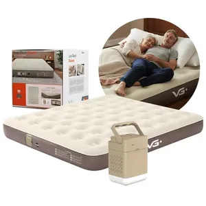 Colchão Inflável Casal Queen Lux Tech Resistente com Bomba Lítio USB VG Plus