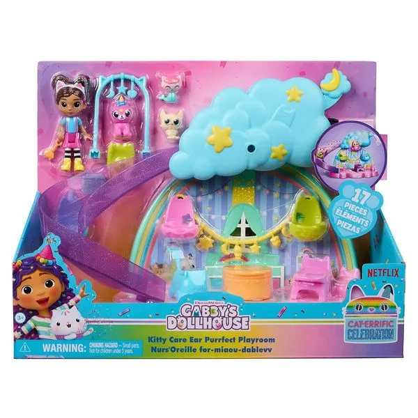 Playset Kitty Care A Casa Mágica da Gabby Sunny | Cuide dos Gatinhos com Muito Carinho e Diversão Interativa