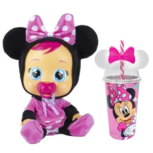 Boneca Cry Baby da Minnie Edição Especial com Copo de Orelha e Canudo