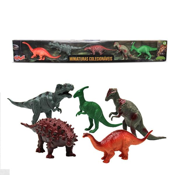 Brinquedo Miniaturas Realistas Dinossauros Explorar E Colecionar Toyng