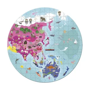 Quebra-Cabeça - Mapa Mundi Dupla Face - 208 Peças - Maped