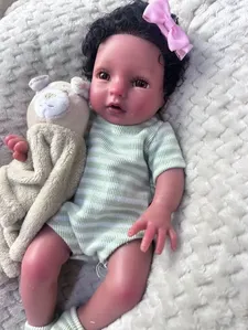 Boneca Bebê Reborn Realista Menina – Silicone Sólido, Molinha – Recém-Nascida 33cm