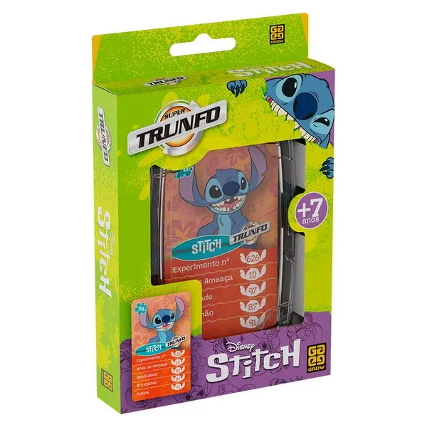 Jogo De Cartas - Disney - Super Trunfo - Stitch - Grow
