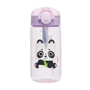 Garrafa Com Canudo Pacific Kouii 460ML Panda Pandi Roxo Único