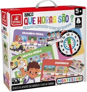BINGO QUE HORAS SAO - MONTESSORI - BRINCADEIRA DE CRIANÇA