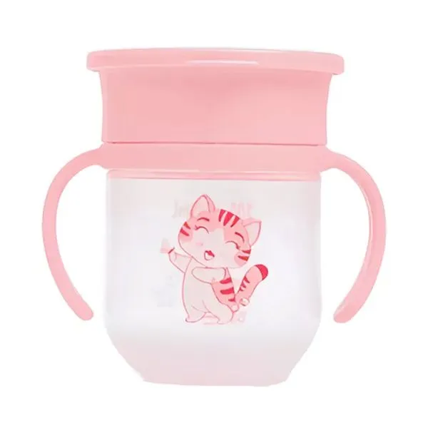 Copo de Treinamento 360º 200ml +6m Rosa Petit Piá