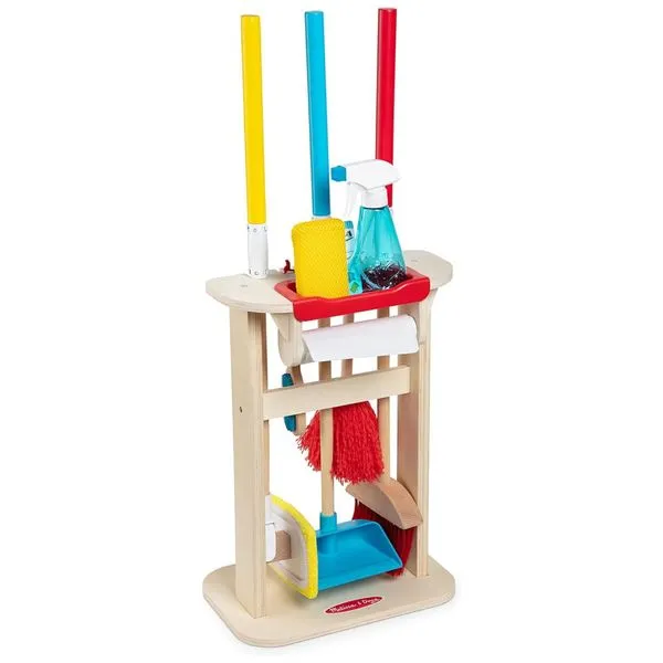 Kit de Limpeza Infantil Deluxe Sparkle Shine com 11 Peças para Crianças Acima de 3 Anos, Melissa & Doug