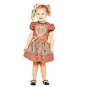 Vestido Roupa Quadrilha Festa Junina para Bebê Infantil Menina Chica Baby GG