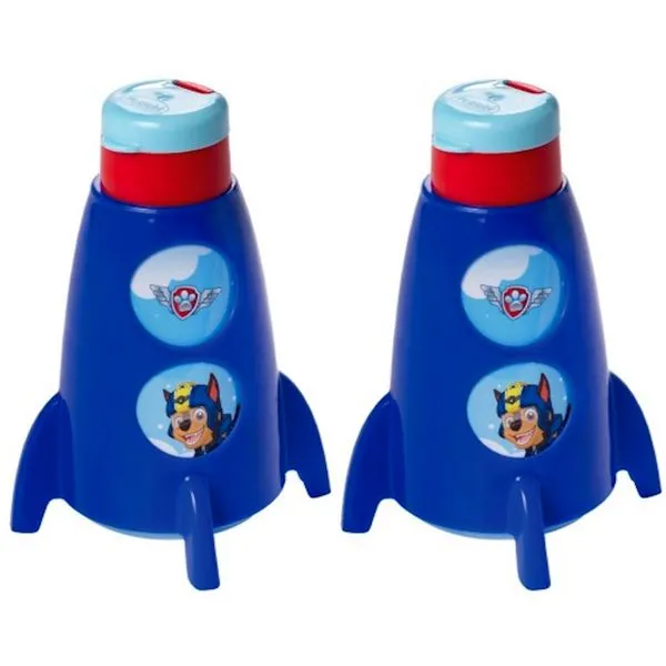 Kit 2 Garrafas De Foguete Infantil Giratória Patrulha Canina