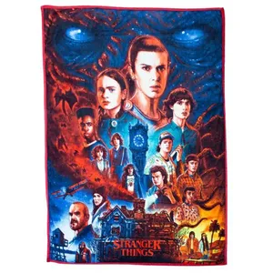 Kit Manta e Balde Zona Criativa Stranger Things Original 1magnus Preto