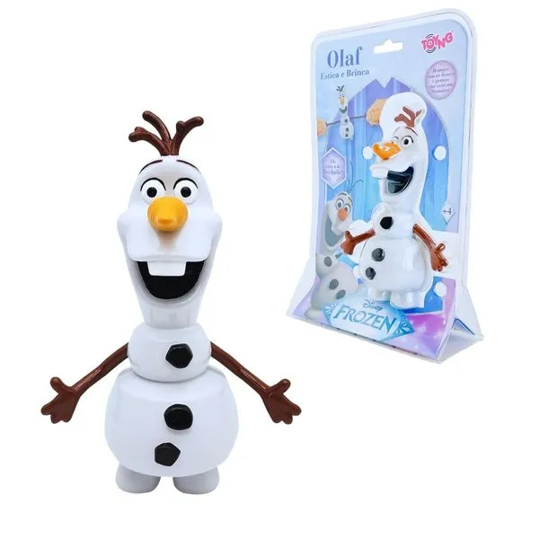 Boneco Olaf Frozen Elástico Toyng Estica Braços E Pernas Brinquedo Infantil