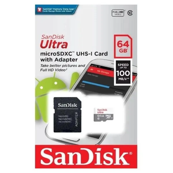 Cartão Micro SD 64GB Ultra Classe 10