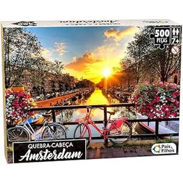 QUEBRA-CABEÇA 500 PÇS AMSTERDAM - PAIS E FILHOS