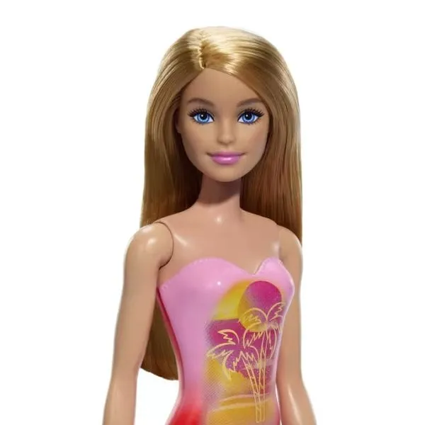BARBIE PRAIA COM MAIÔ ROSA TROPICAL - MATTEL
