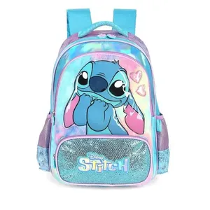 Mochila de Costas Luxcel Stitch Glitter Cute Azul Único